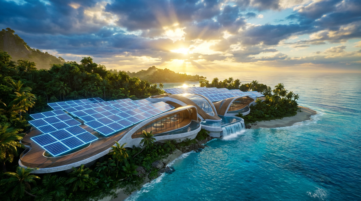 Innovative Solar and Seawater RO System Design for Tropical Islands