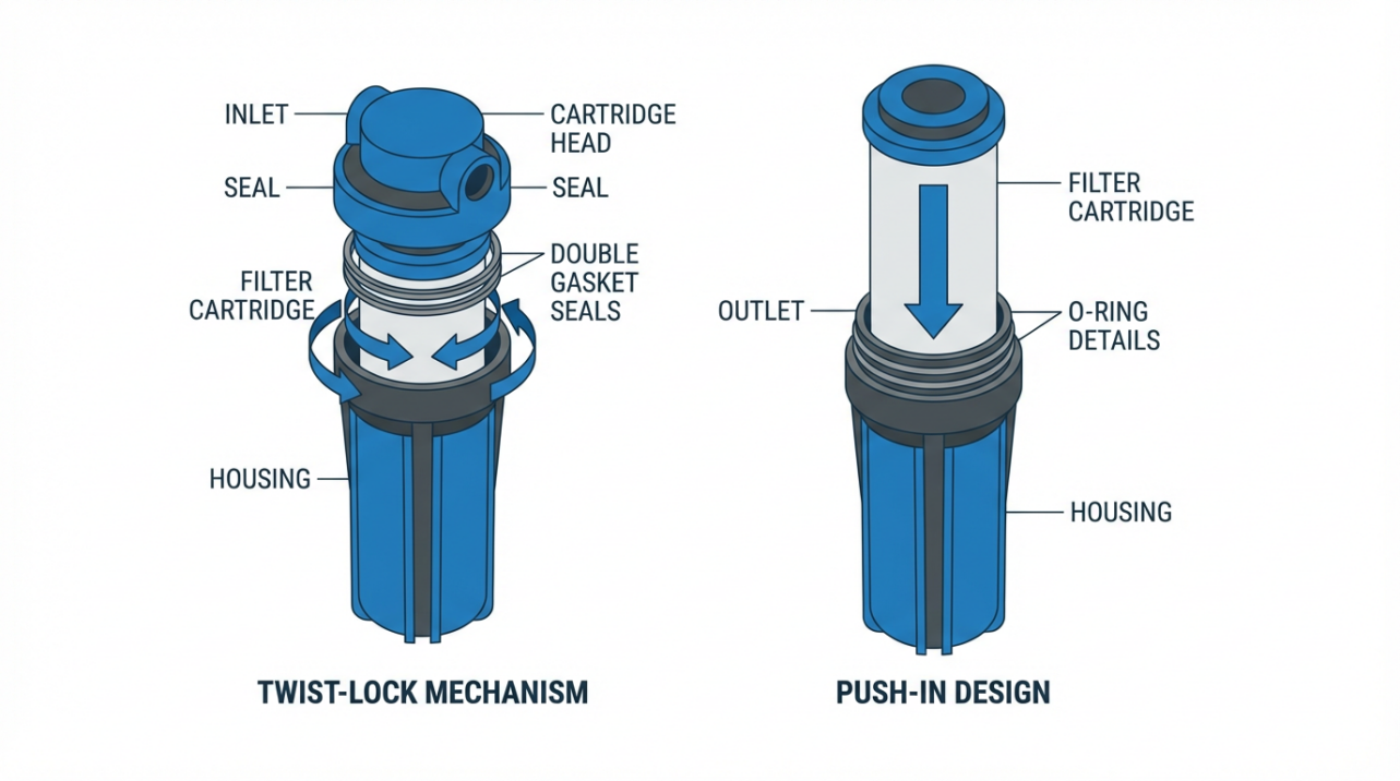 Fast Cartridge Change Designs: Twist vs Push-In For Cleaner Home Water
