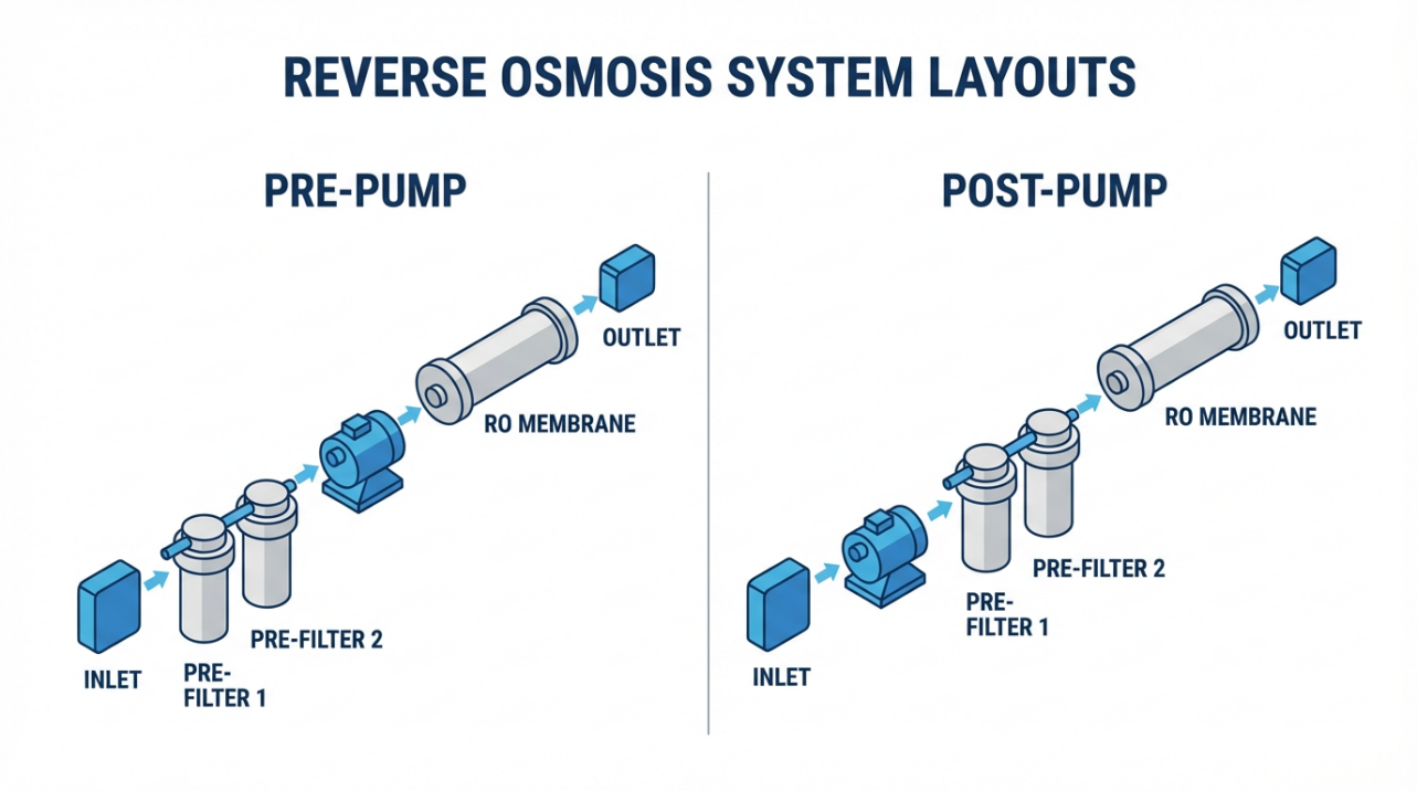 Efficiency Differences Between Pre-Pump and Post-Pump RO Systems
