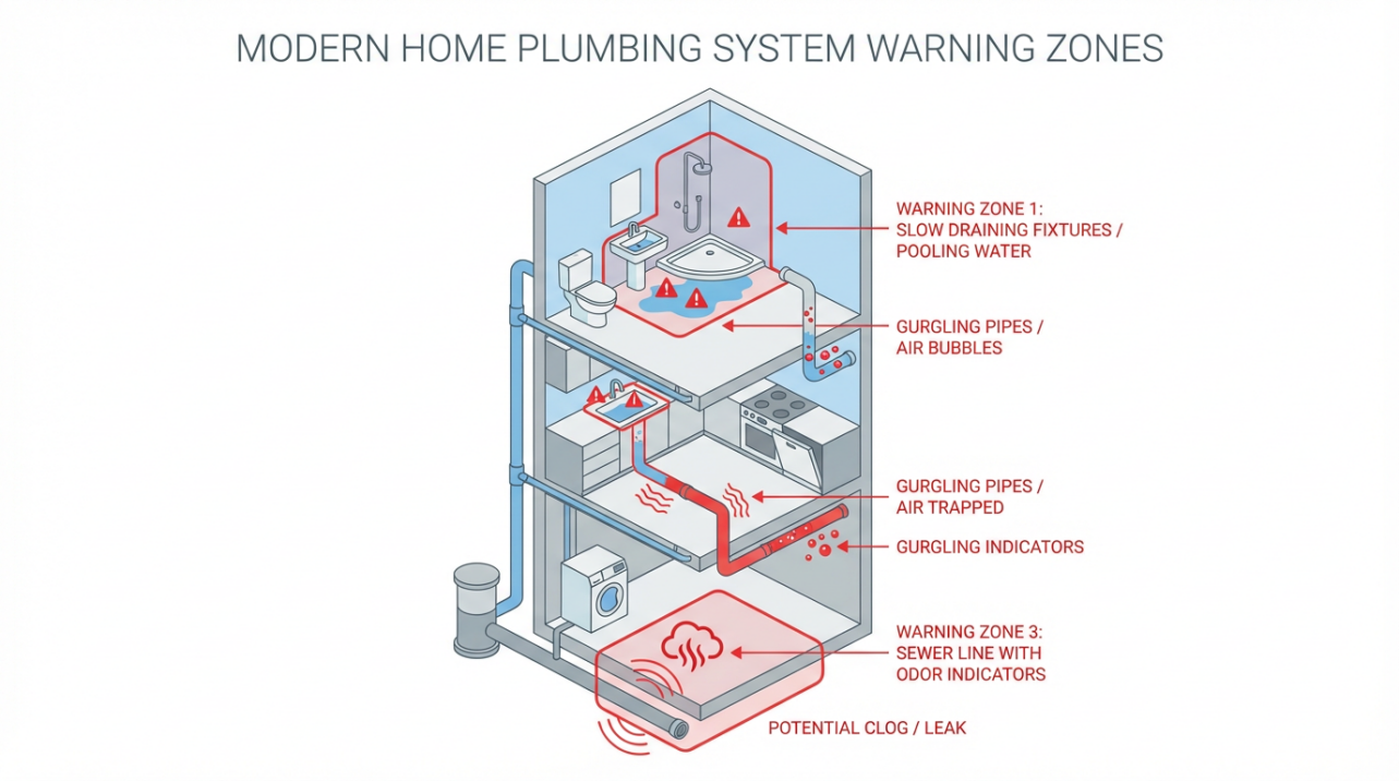 Three Early Signs of Wastewater Pipe Blockage to Watch For