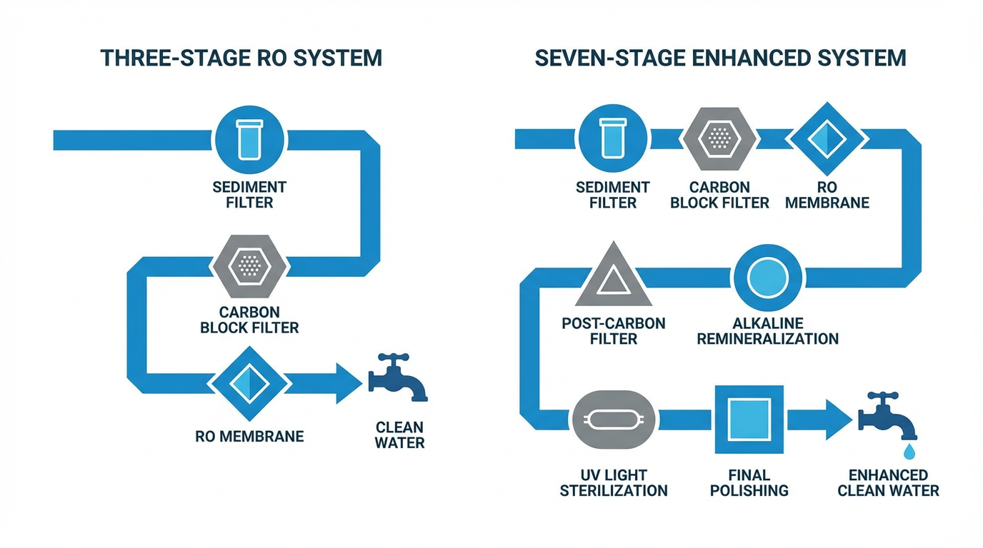 Understanding Seven-Stage vs Three-Stage RO Systems: How Many Filters Do You Really Need?