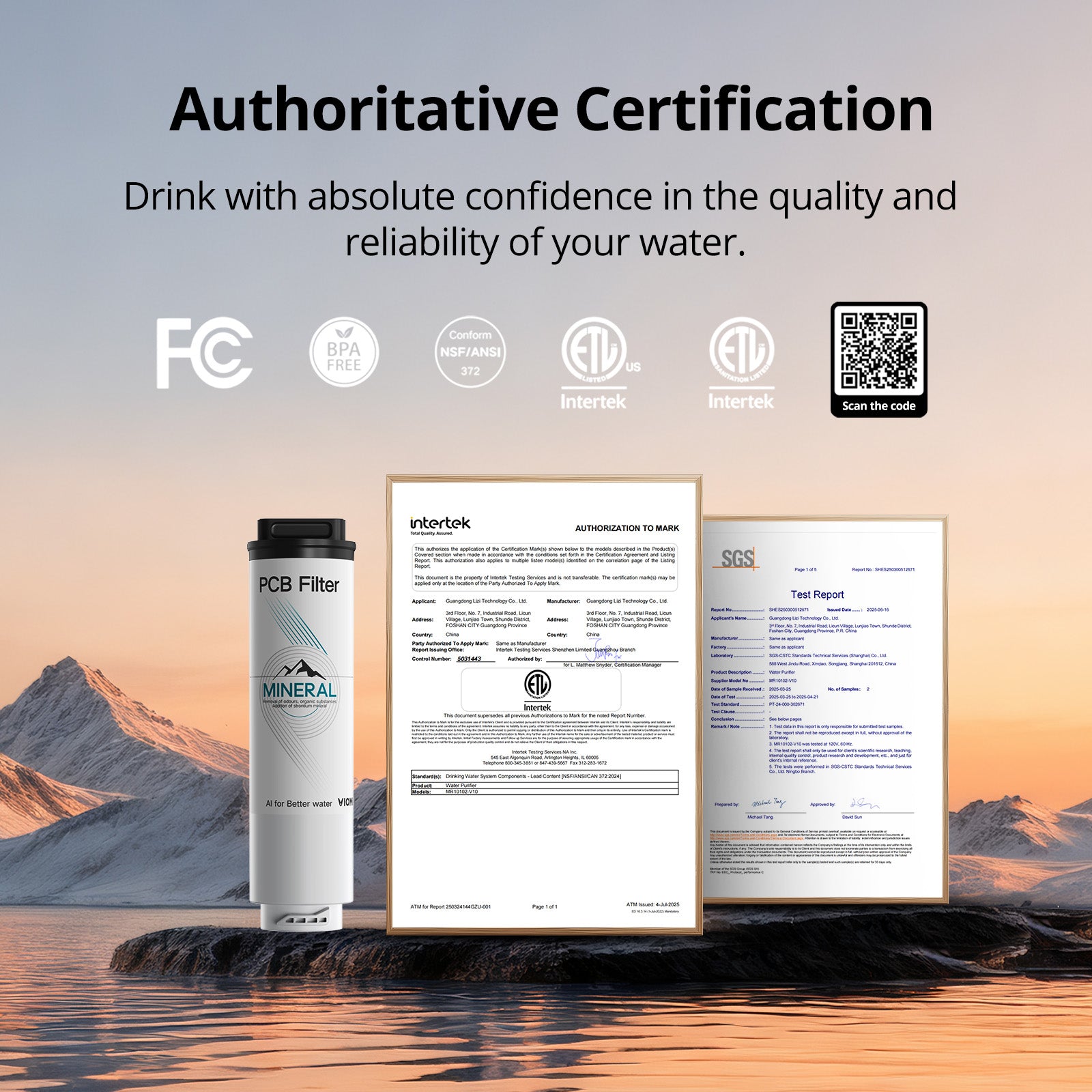 M1-PCB Filter, Replacement for Viomi Master M1 RO Water Filter, 24-Month Lifetime, Compatible with M1 Mineral Reverse Osmosis System