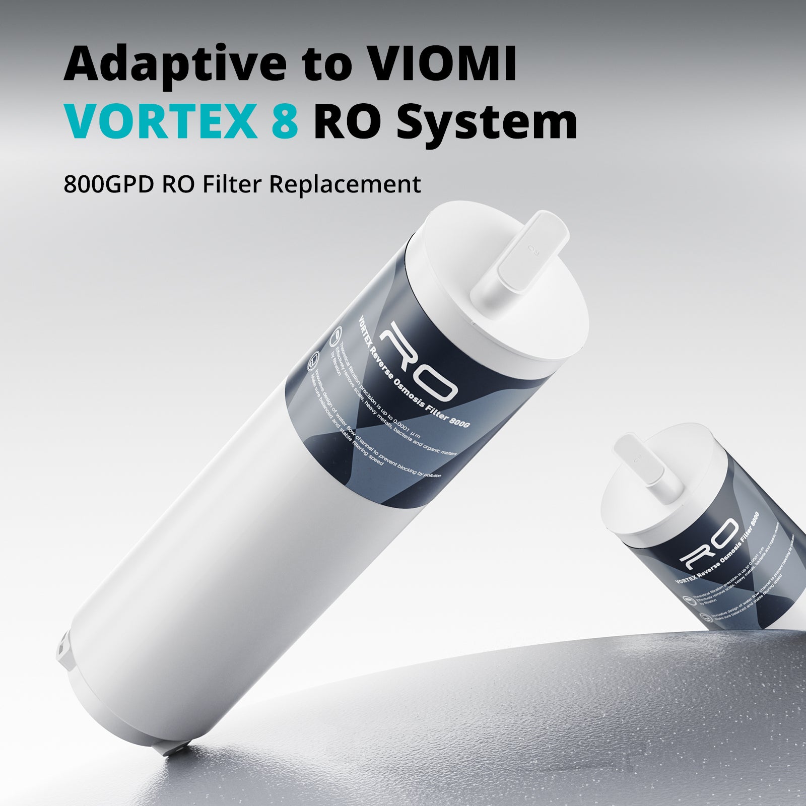 Viomi VORTEX 8 RO System filter replacement, 800GPD, reverse osmosis technology for clean water.