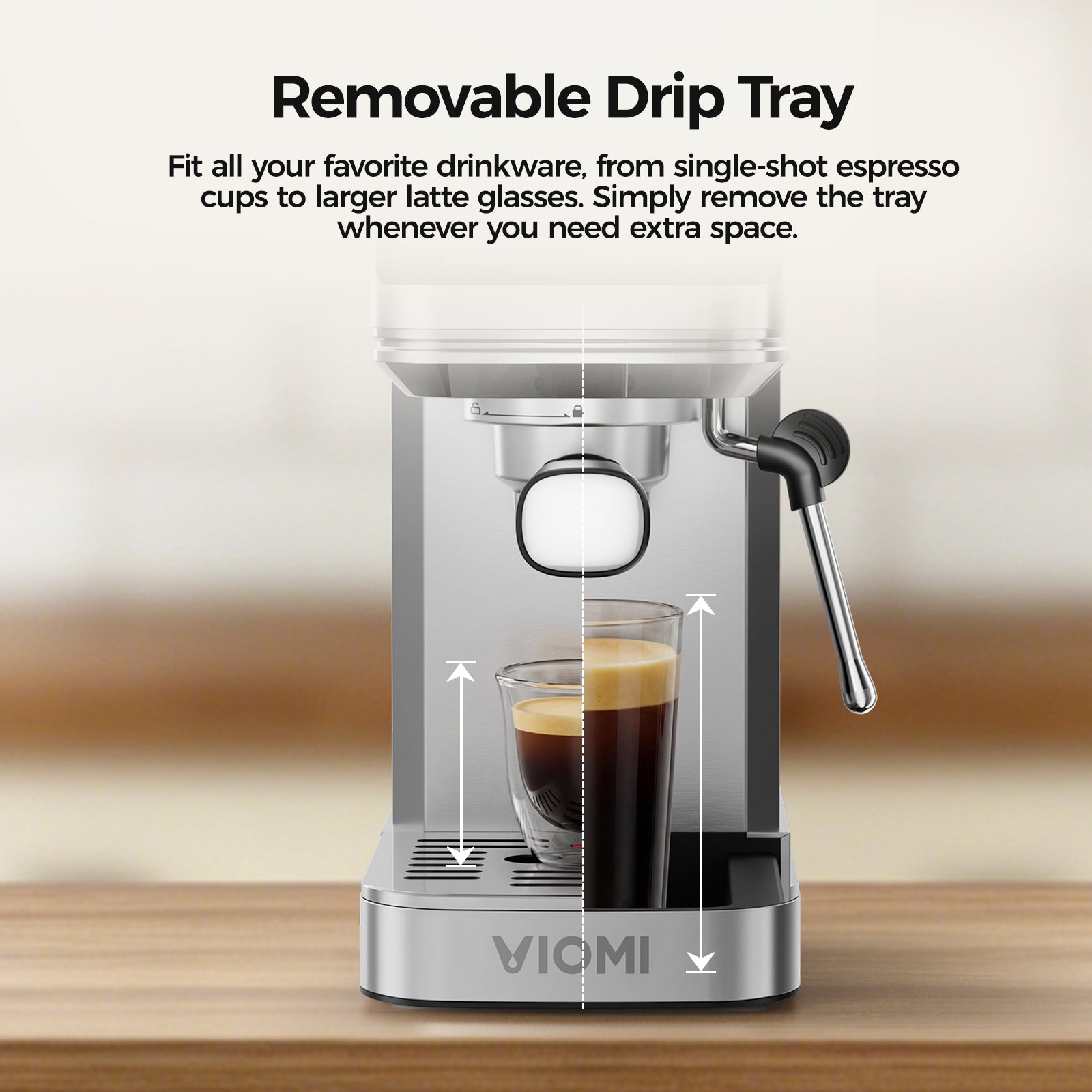 T1A Espresso Machine 20 Bar, Compact Espresso Maker with Milk Frother