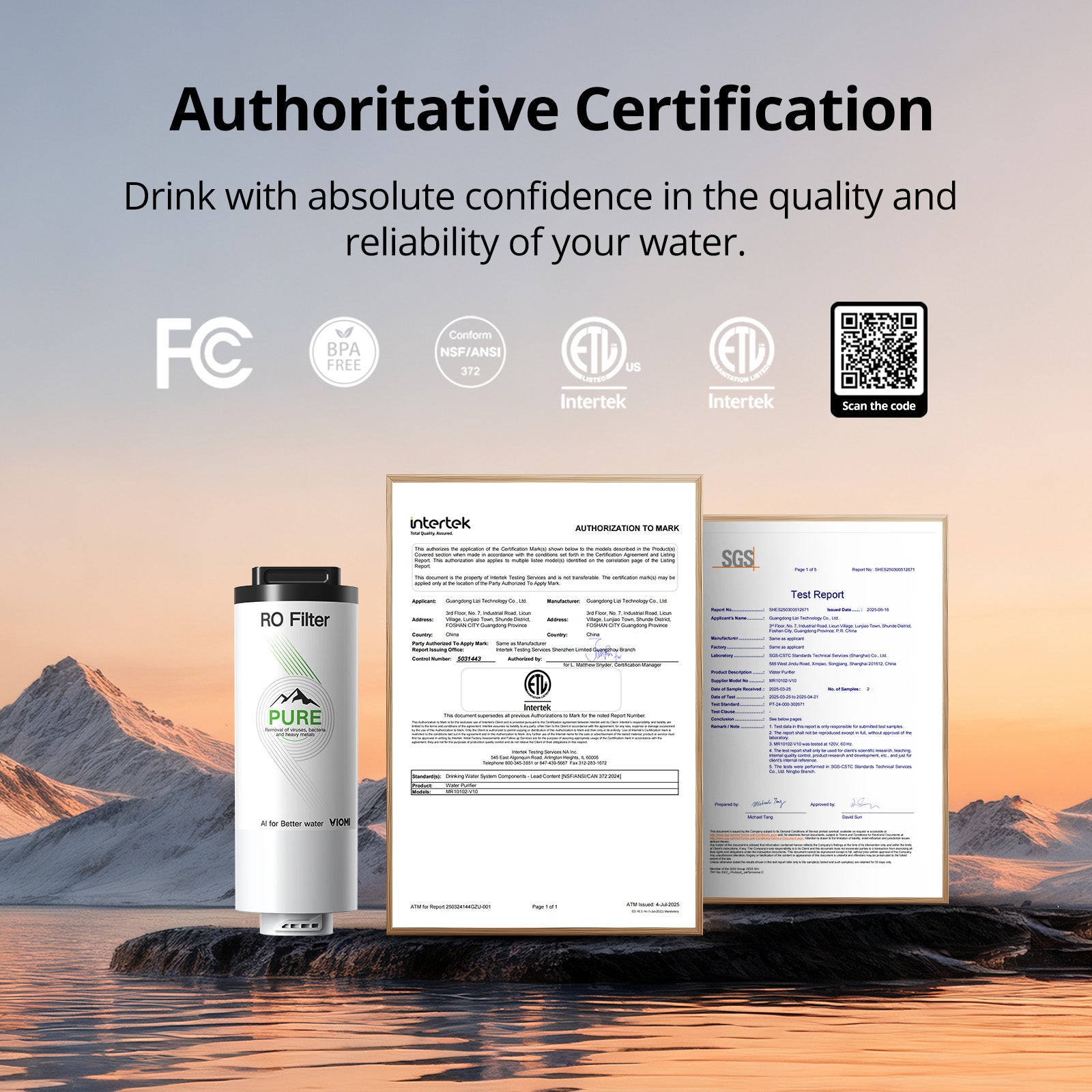M1-RO1000 Filter, Replacement for Viomi Master M1 RO Water Filter, 48-Month Lifetime, Compatible with M1 Mineral Reverse Osmosis System