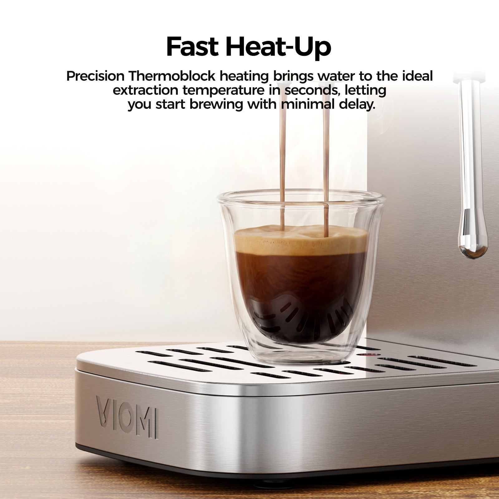 T1A Pro Espresso Machine 20 Bar, Compact Espresso Maker with Milk Frother