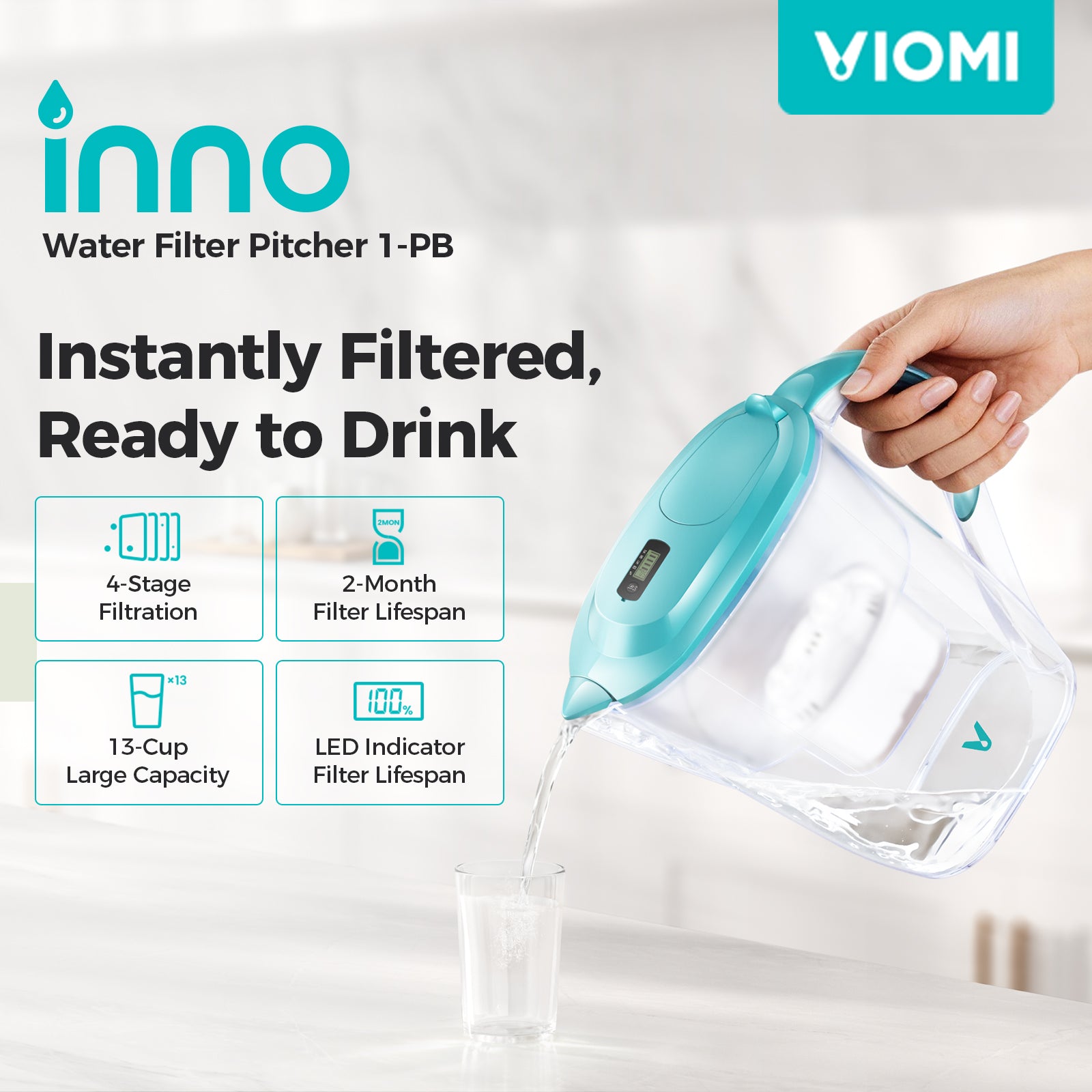 Inno 13-Cup Water Filter Pitcher