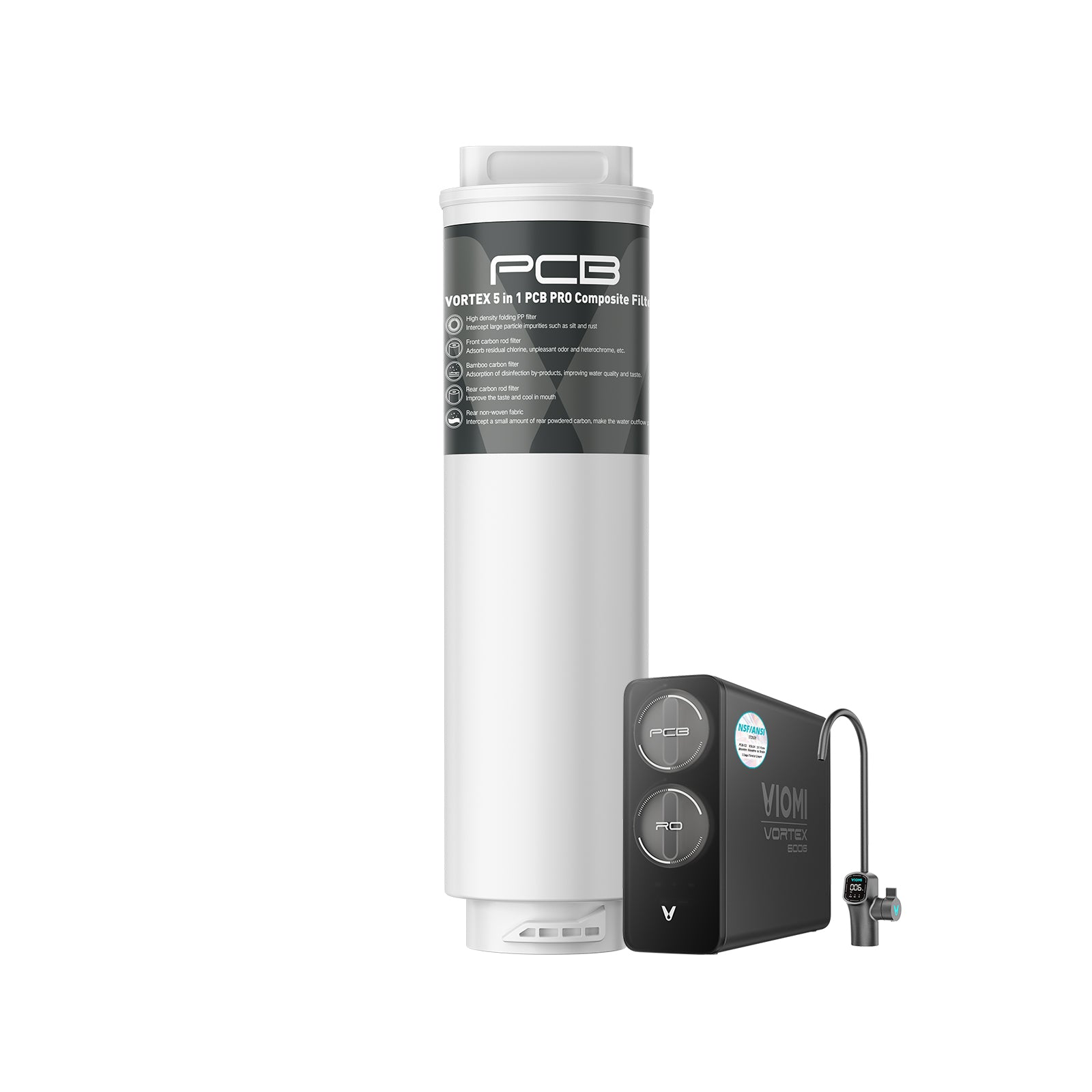Vortex Pro PCB Filter, Replacement for Vortex 6 Pro & Vortex 8 Pro Water Filter System, 12-Month Lifespan, Exclusively Compatible with Undersink Reverse Osmosis Water Filter - Vortex Pro Series