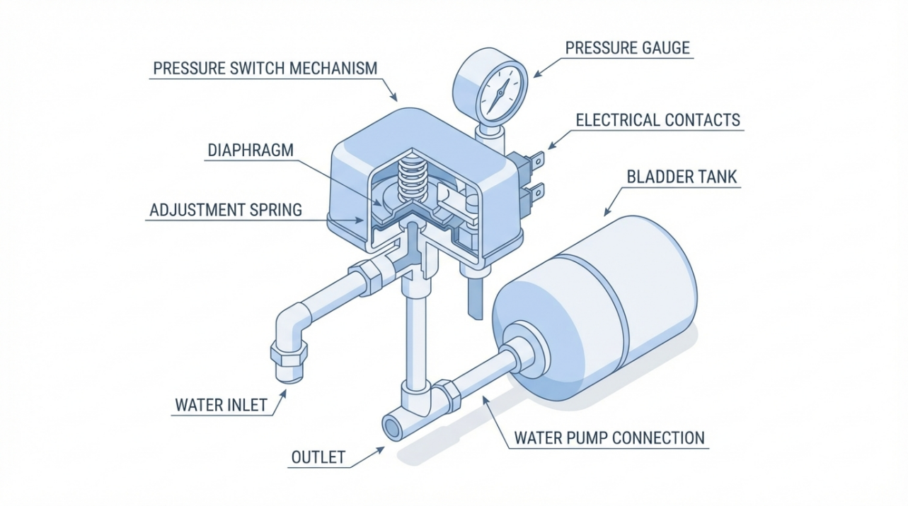 pressure switches, a guide to the pressure pump system... Pressure Switch Clicking? When to Adjust vs. Replace