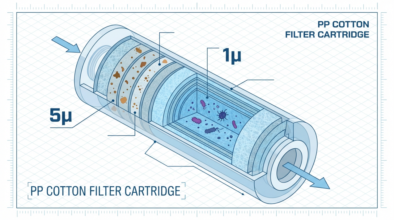1 Micron vs 5 Micron PP Cotton Filters: How to Choose the Right Sediment Protection for Your Home