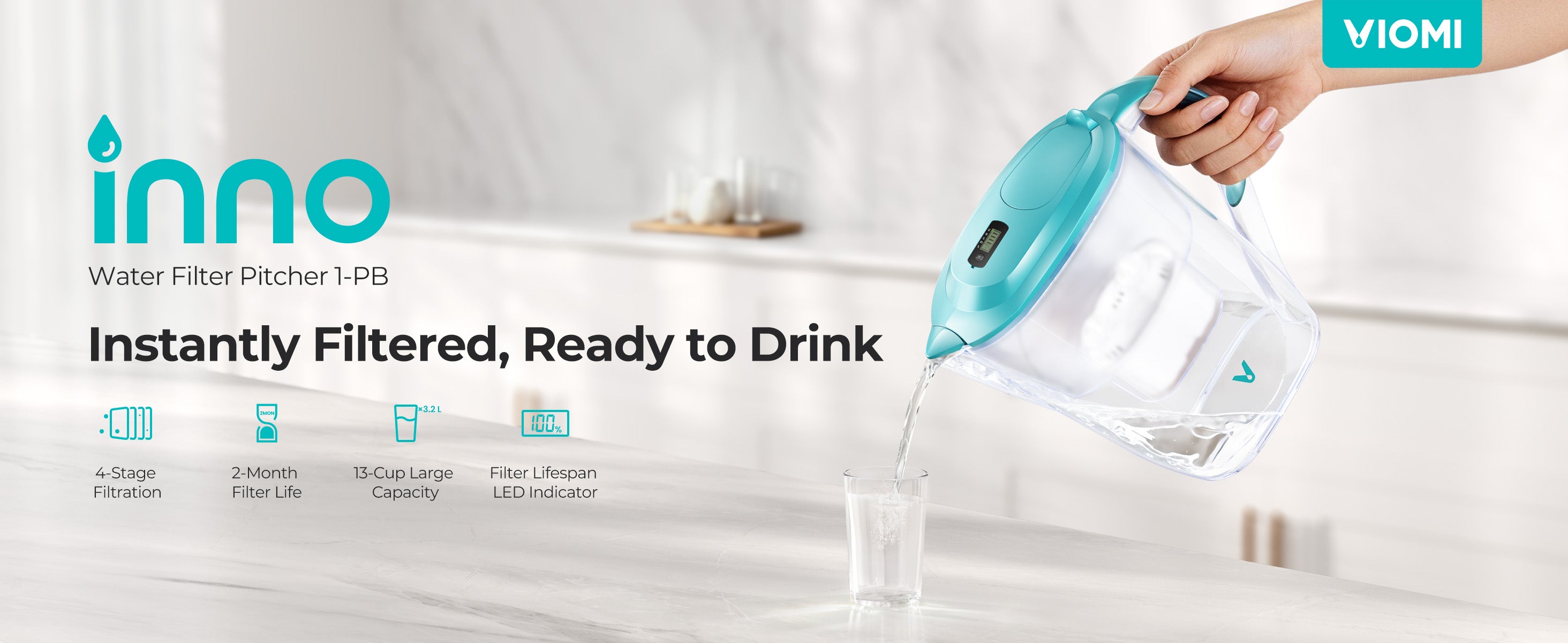 Inno 13-Cup Water Filter Pitcher – VIOMI