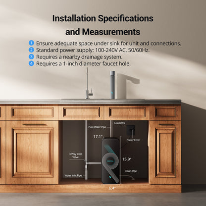 M1 Mineral Tankless Under Sink Reverse Osmosis Alkaline Water Purifier
