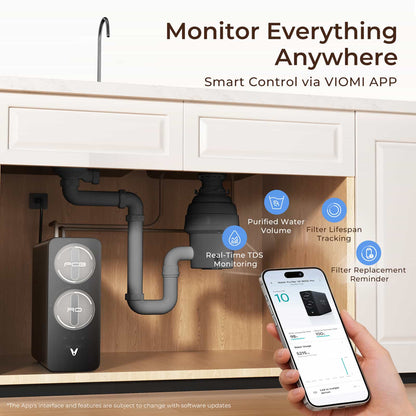 Vortex 8 Pro Tankless Under Sink Reverse Osmosis Water Purifier With Extra PCB Filter