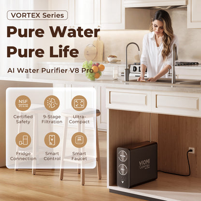 Vortex V8 Pro Tankless Under Sink Reverse Osmosis Water Purifier With Extra PCB Filter