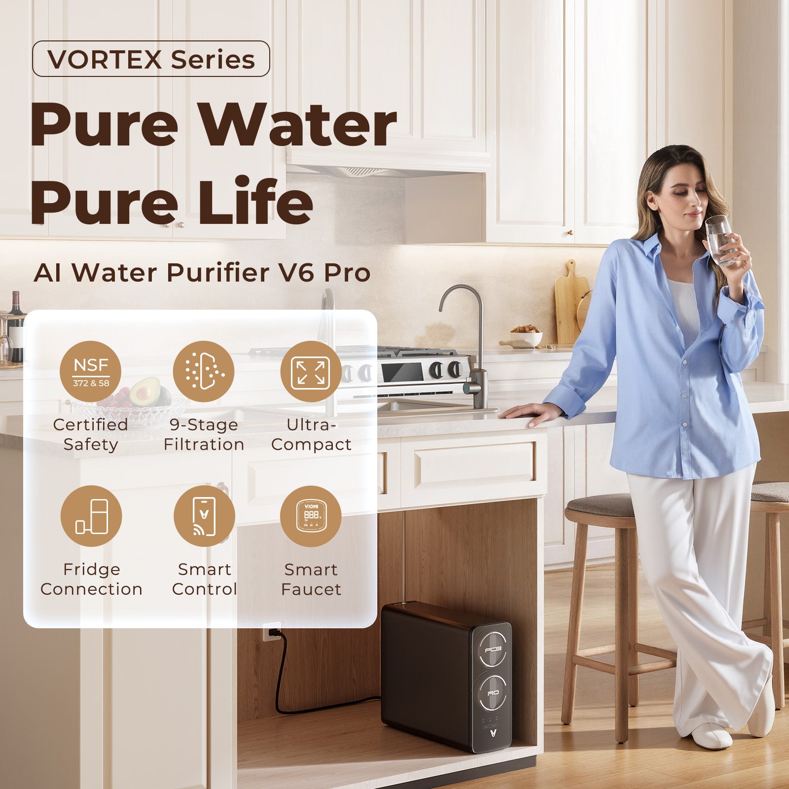 Vortex 6 Pro Tankless Under Sink Reverse Osmosis Water Purifier