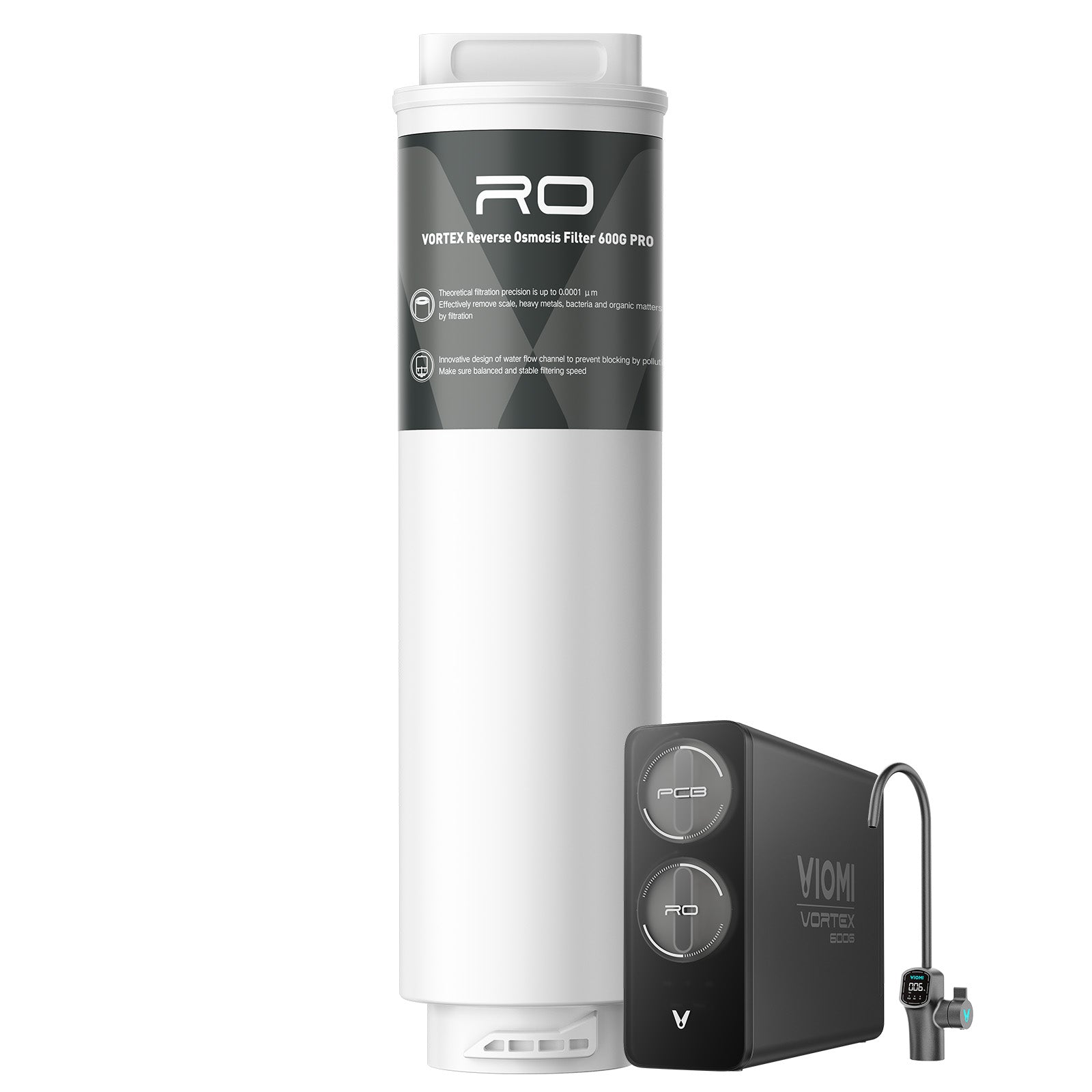 V6 Pro-RO600 Filter, Replacement for Viomi Vortex 6 Pro RO Water Filter, 24-Month Lifetime, Compatible with Vortex 6 Pro Reverse Osmosis System