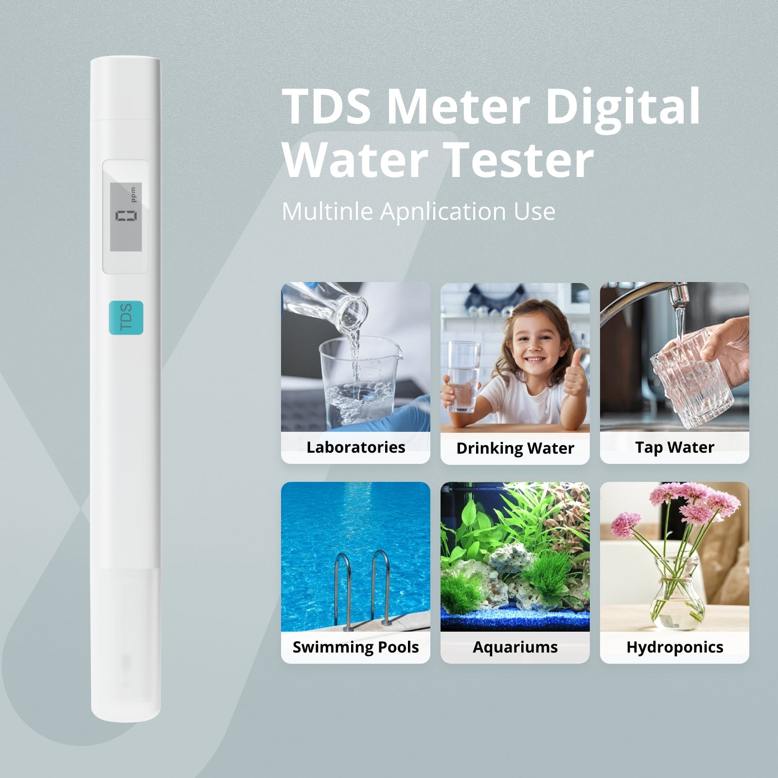 TDS Meter – Instant Water Quality Tester for Home, Travel & Aquariums