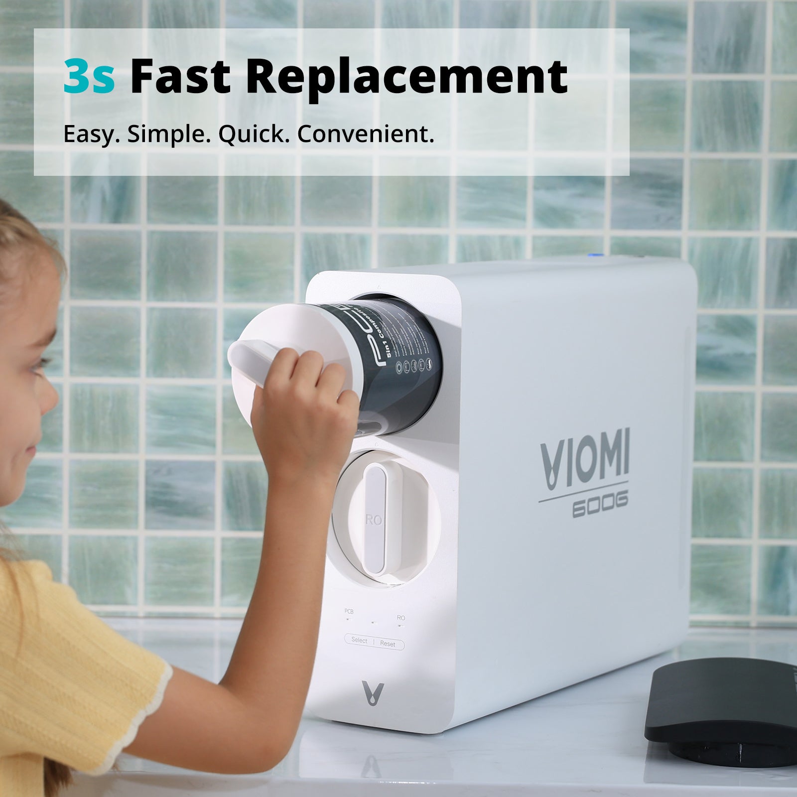 VIOMI PCB Filter, Replacement for Vortex 6 & Vortex 8 Water Filter System, 24-Months