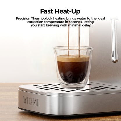 T1A Espresso Machine 20 Bar, Compact Espresso Maker with Milk Frother