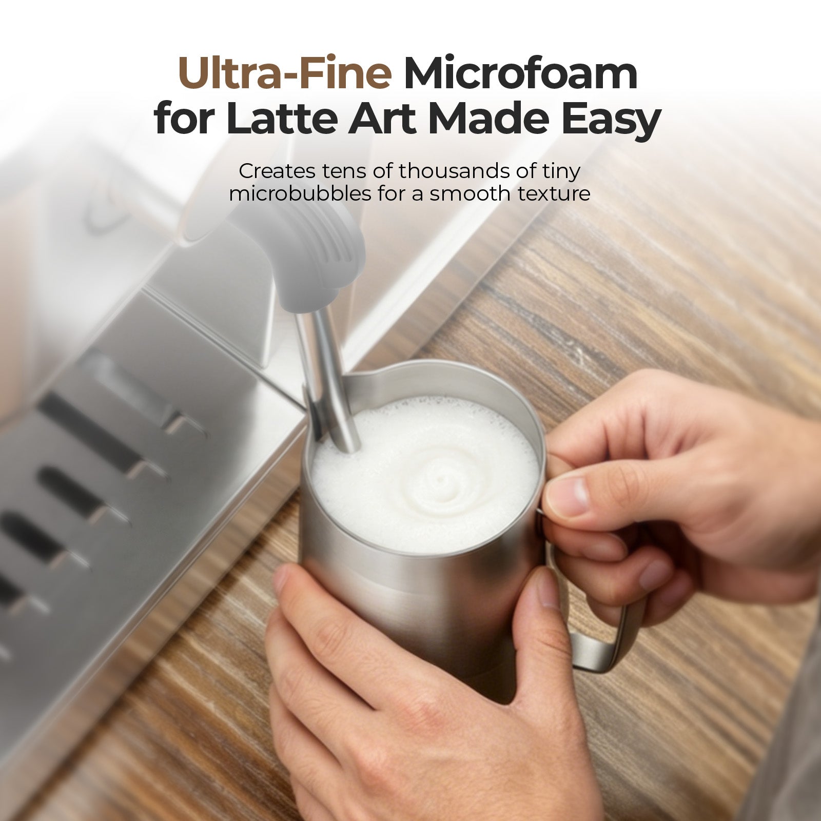 T1A Espresso Machine 20 Bar, Compact Espresso Maker with Milk Frother