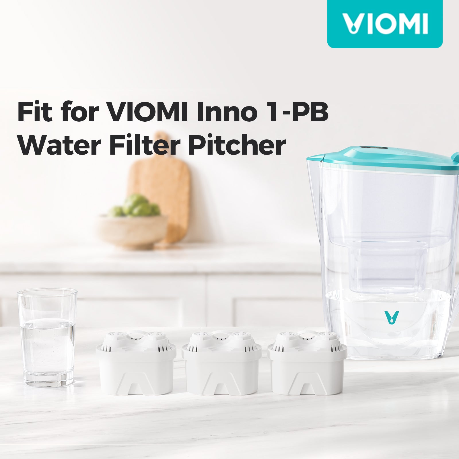 6 Pack Filter, Replacement for Inno 13-Cup Wate Pitcher, Last Up to 2 Months or 55 Gallons, 1 Year Supply