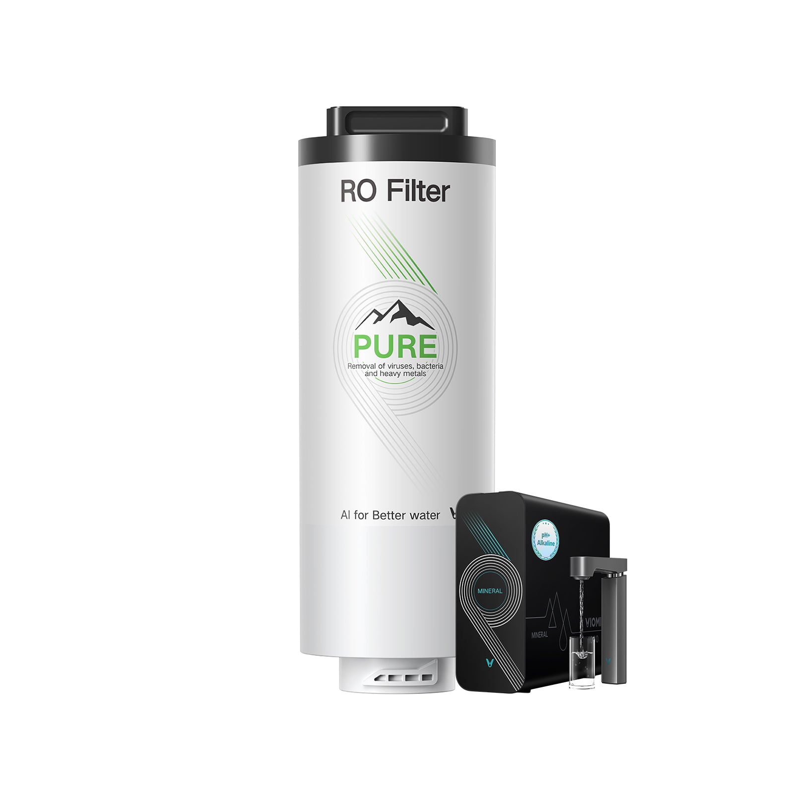 M1-RO1000 Filter, Replacement for Viomi Master M1 RO Water Filter, 48-Month Lifetime, Compatible with M1 Mineral Reverse Osmosis System