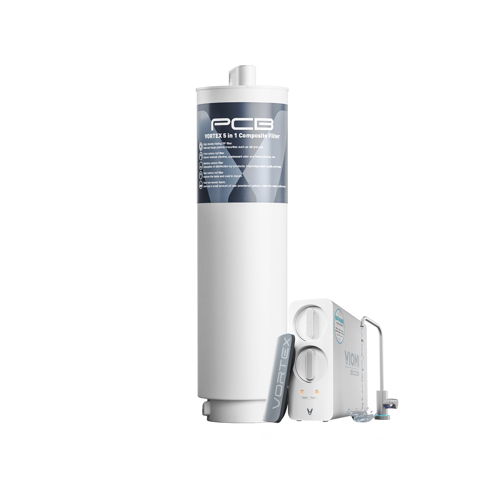 V6/8-PCB Filter, Replacement for Vortex 6/8 RO Water Filter System, 24-Month Lifetime, Compatible with Vortex Series Reverse Osmosis System