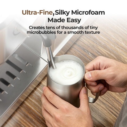 T1A Espresso Machine 20 Bar, Compact Espresso Maker with Milk Frother