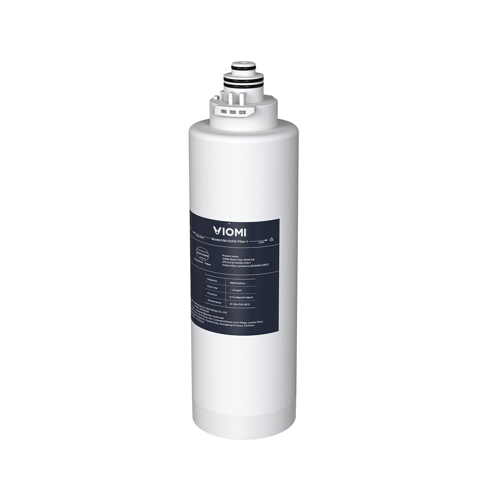Replacement Filter Cartridge for Under Sink Water Filter, 0.5 Micron Filtration