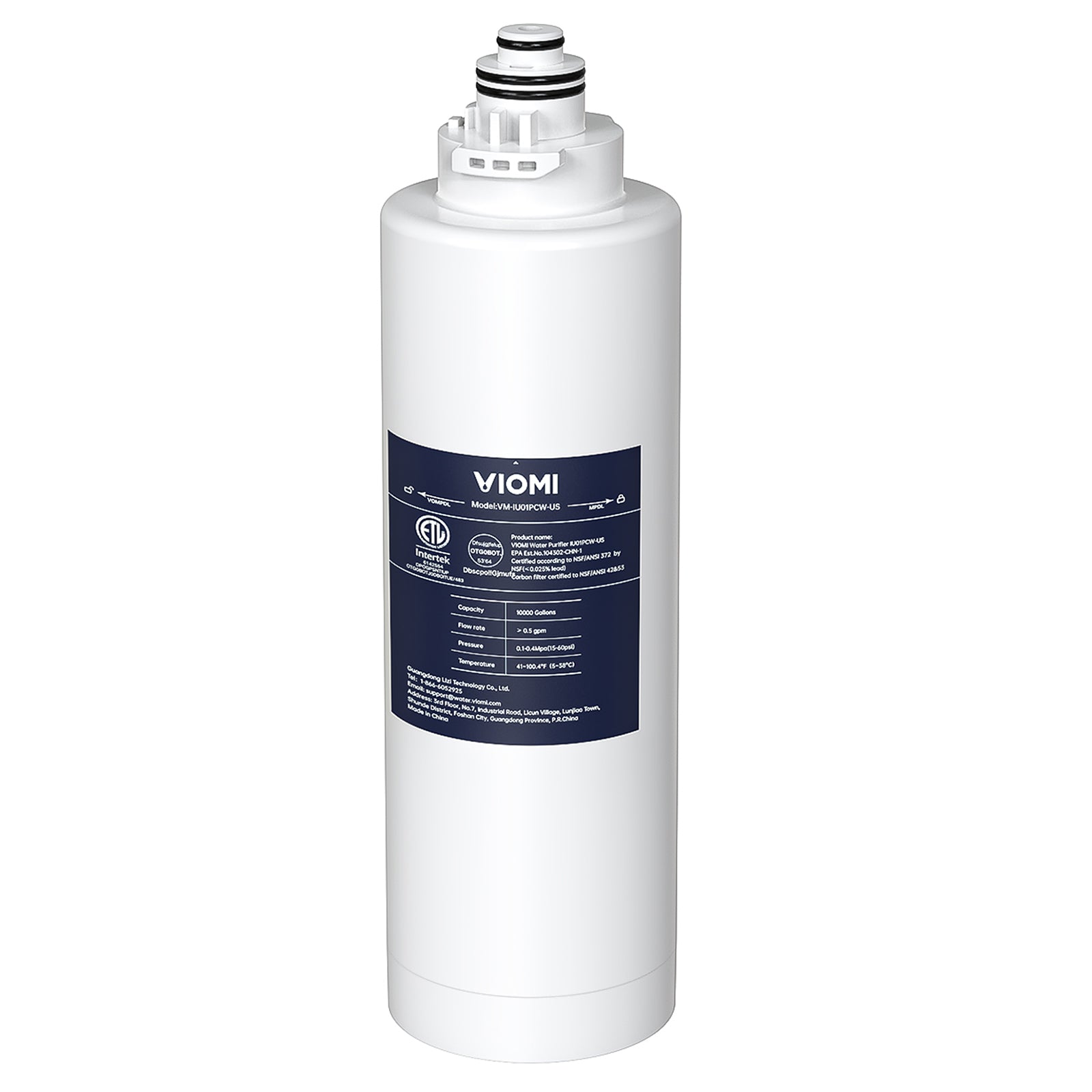 Replacement Filter Cartridge for Under Sink Water Filter, 0.5 Micron Filtration