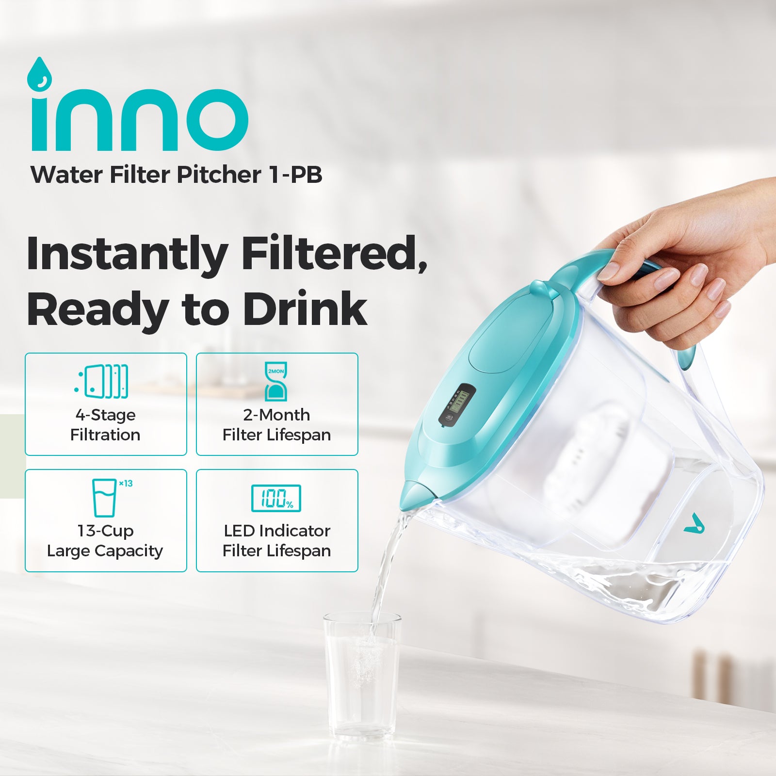 Inno 13-Cup Water Filter Pitcher